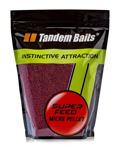 Tandem Baits Karpfen Futter Angelfutter Grundfutter Pellets Feeder SuperFeed Micro Pellet 2 mm 1 kg Heilbutt Erdbeere