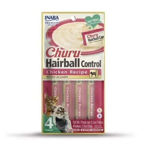 INABA Churu Hairball Chicken - Katzenleckerli - 4x14 g INABA 4262365730565