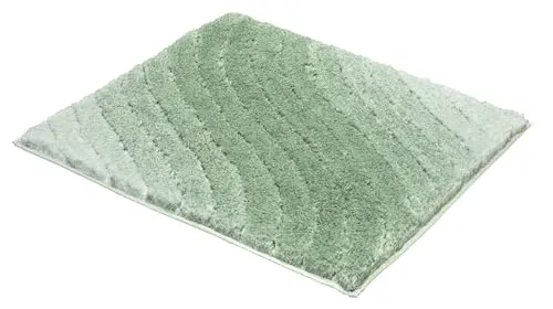 Kleine Wolke Badteppich Tender, 60x60 cm in Schilfgrün - Badematte aus 100% Polyester, maschinenwaschbar und trocknergeeignet, ideal für ein gemütliches Badezimmer mit Fußbodenheizung.