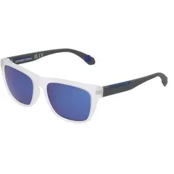 Superdry 5009 Unisex-Sonnenbrille - Sportbrillen mit weißem Vollrand und grauen Gläsern, ideal für einen stylischen Look und optimalen UV-Schutz.