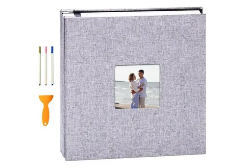 Yopih Selbstklebendes Fotoalbum 10x15 - Elegantes Leinen-Hardcover-Fotoalbum mit 120 selbstklebenden Seiten für 600 Fotos. Ideal zum Selbstgestalten und perfekt als Geschenk für jeden Anlass.