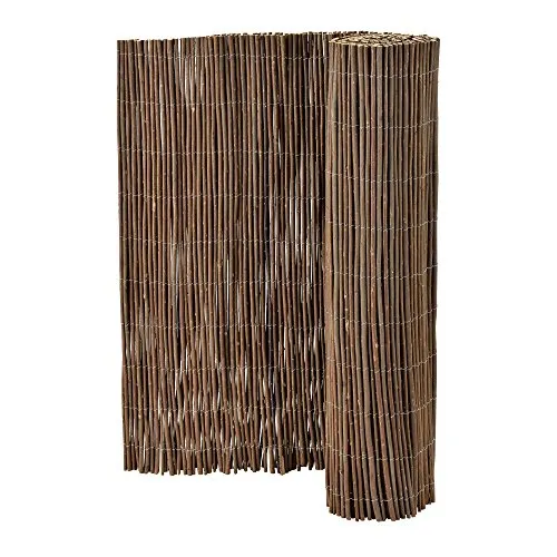 casa.pro Strapazierfähige Weidenmatte 'Hyssna' - Sichtschutz für Garten - Gartensichtschutz aus robusten Weidensprossen, ideal als Sonnen- und Windschutz mit natürlichem Look. Maße: 1 x 5 m, perfekt für Ihren Gartenzaun.