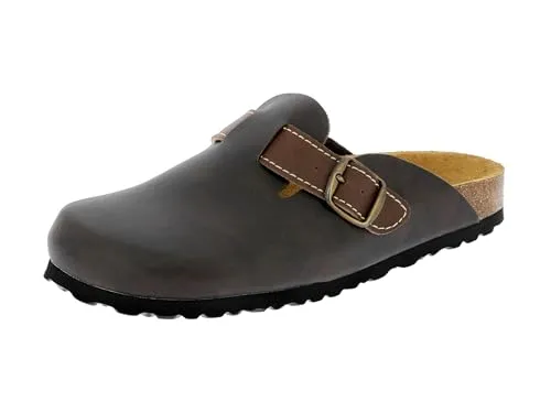 Lico Herren Bioline Clog Style Pantoletten, Braun, 42 EU - Hausschuhe mit bequemem EVA-Sohlenmaterial, ideal für den Alltag und entspanntes Zuhause.