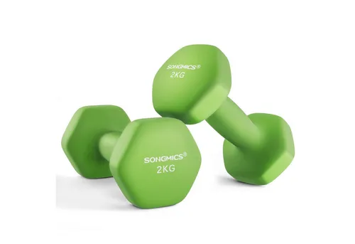 SONGMICS Kurzhantel Set 2 x 2 kg - Praktisches Hantelset mit Neopren-Beschichtung für ein effektives Krafttraining. Ideal für Zuhause oder im Fitnessstudio, um Kraft und Ausdauer zu steigern.