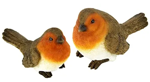Flair Flower Kunsthandwerk Geschenk: Täuschend echte Vögel für Garten und Terrasse - Saisonale Deko mit detailgetreuen Miniatur-Vögeln aus wetterbeständigem Polyresin, perfekt für ein natürliches Ambiente in Ihrem Garten.