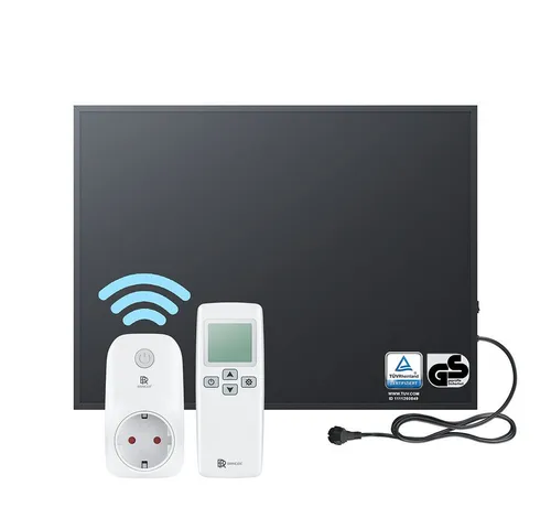 Bringer Infrarotheizung, 300-1200 Watt mit Thermostat Elektroheizung Schwarz