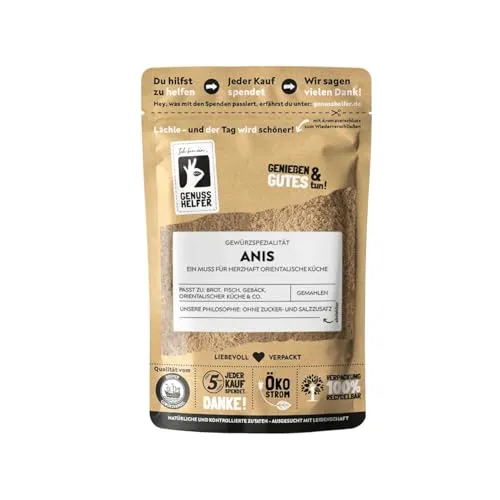 Bremer Gewürzhandel Anis, gemahlen, intensives Aroma für Koch- und Backkreationen, 10 x 100g - Genießen Sie das intensive Aroma von gemahlenem Anis, ideal zum Verfeinern von Speisen und Gebäck. Ohne Zusatzstoffe, perfekt für kreative Küchenideen das ganze Jahr über. Hochwertige Qualität für genussvolle Erlebnisse!