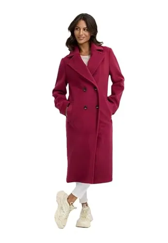 Navahoo Damen Übergangsjacke in Woll-Optik mit Reverskragen - Eleganter Übergangsmantel für Damen, ideal für jede Garderobe. Robustes Material und windabweisende Eigenschaften sorgen für Komfort und Stil. Praktische Taschen und Gehschlitz bieten Bewegungsfreiheit.
