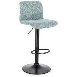Barhocker Rafael 2er-Set, Schwarz / Aquamarin - Barmöbel mit elegantem Design und robuster Bauweise, ideal für stilvolle Momente an der Bar oder Küchentheke.