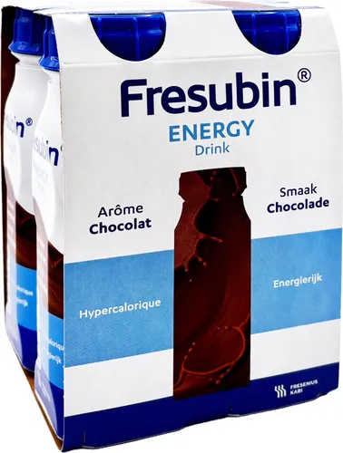 Fresubin ENERGY Drink Schokolade | Trinknahrung hochkalorischer Energy Drink Schoko 4x200ml Trinkflasche