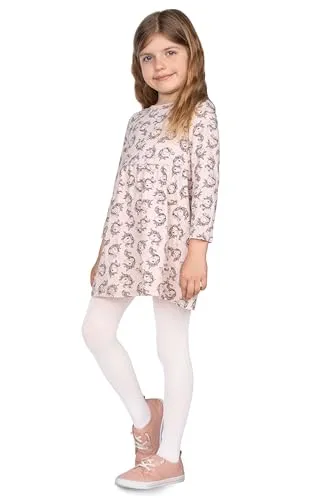 looksy Mädchen Strumpfhose 40 DEN Mikrofaser weich & elastisch blickdicht Kinderstrumpfhose für Schule Ballett & besondere Anlässe, Weiß (Bianco) 146-152 cm
