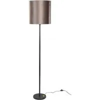 Qazqa Stehlampe Simplo shade, E27, Schwarz, Klassisch - Elegante Stehlampe Simplo mit stilvollem Samt-Schirm in warmem Braun. Ideal für stimmungsvolles Licht in jedem Raum. Perfekte Kombination aus modernem Design und klassischem Charme.