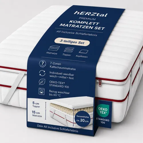 hERZtal Premium Komplett-Matratzen Set 100x200 von Limarmo