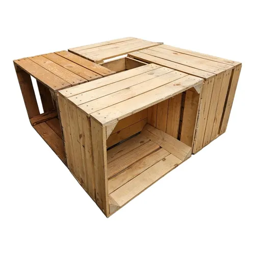 Obstkisten Vintage Natur 4er SET
