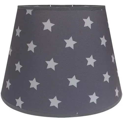 Lampenschirm Tischleuchte Stehlampe Hängeleuchte Grau Stern Stoff E14 L