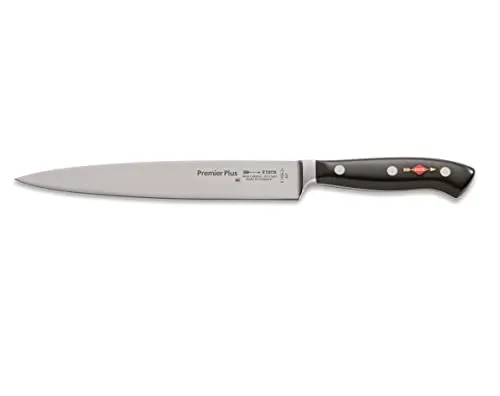Premier Plus Tranchiermesser 21cm - schwarz/silber - Geschirr - Hochwertiges Tranchiermesser aus rostfreiem, poliertem Stahl, perfekt zum Schneiden von Braten, Fleisch und Schinken.