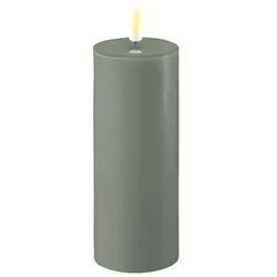 Stumpenkerze LED salbei 5 x 12,5cm in grün von Deluxe Homeart
