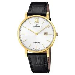 Candino Swiss Herrenuhr Analog Leder Schwarz - Quarz Datum - Saphirglas, Wasserdicht 5 ATM - Elegante Herren Analog Uhr mit hochwertigem Lederarmband und präzisem Quarzwerk. Ideal für den Alltag und besondere Anlässe. Saphirglas sorgt für hohe Widerstandsfähigkeit und klare Sicht. Perfekt für stilbewusste Männer.
