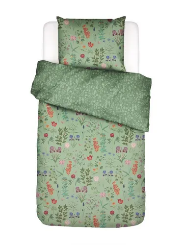 Essenza Bettwäsche Marigold, 2-teilig in Floral-Design in grün von Essenza