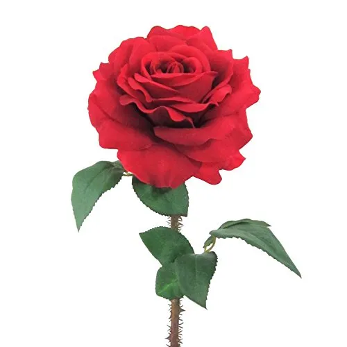 creativ home Kunstblume, Seidenblume, Rose. Ca 60 cm. Rosen 1 Stück. Rot. 2016001-01