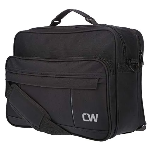 Christian Wippermann Umhängetasche für Herren - Herren-Schultertasche im Querformat, robust und wasserabweisend, ideal für Büro und Baustelle mit Trolleyhalterung für stressfreies Reisen.