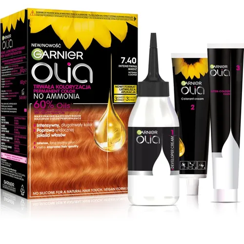 Garnier Olia Big Kit Permanent-Haarfarbe Farbton 7.40 Intensywna Mied 1 St.