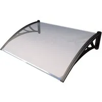 Gutta Pultvordach ECO 120 Schwarz/Klar 120 cm x 80 cm x 7 cm