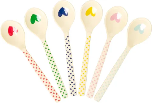 RICE 6er-Set Teelöffel 'Favorite Hearts' – Mehrfarbig, mehrfarbig,Rice by Rice