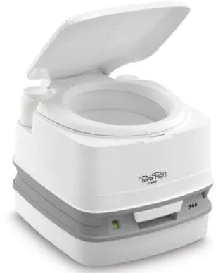 Thetford Porta Potti 345 tragbare Campingtoilette - Tragbare Campingtoilette mit 12 L Kapazität, ideal für Camping und Outdoor-Aktivitäten, komfortable Sitzhöhe von 324 mm.