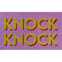 Gift Company Fussmatte Knock Knock, rosa, 45x75cm in pink von GIFTCOMPANY