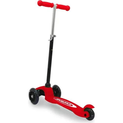 JAMARA KickLight Scooter rot - Roller für coole Kids mit leuchtenden Rädern, höhenverstellbarer Lenkstange und robusten ABEC7 Kugellagern – ideal für Fahranfänger und zur Förderung des Gleichgewichtssinns.