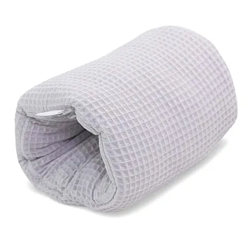 Mini-Stillkissen Waffelmuster hellgrau - Bequem Stillen Unterwegs - Kissen für Mütter, kompaktes Design für bequemes Stillen, atmungsaktives Baumwollmaterial, ideal für unterwegs und perfekt für den Arm des Stillenden.