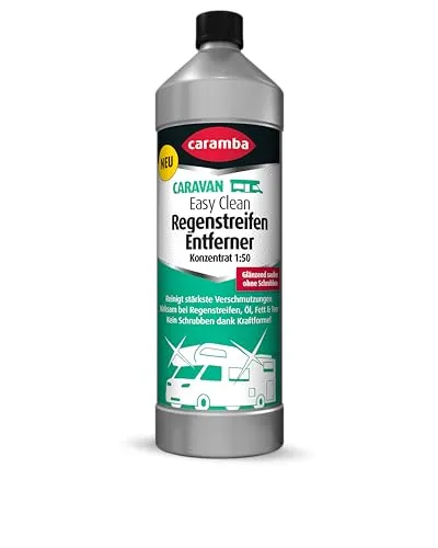 Caramba Caravan Easy Clean Regenstreifen Entferner, Außenreinigung von Wohnwagen und -mobilen, Entfernt auch Schmutz, Baumharz und mehr, 1 l