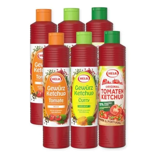 Hela Gewürz Ketchup & Tomaten Ketchup Set 6er Vorratspack von Hela