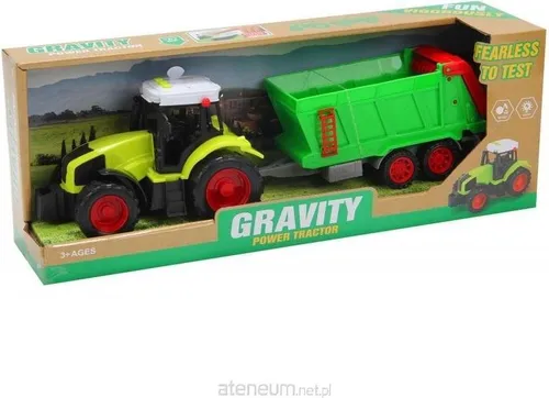 Traktor z przyczep i dwikiem