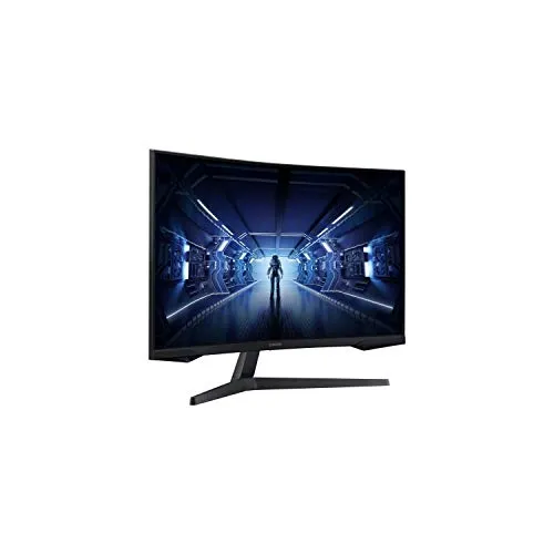 Samsung Odyssey G5 C32G55TQWR - 32 Zoll Curved Gaming Monitor - Gaming Monitor mit 1000R-Krümmung für ein immersives Spielerlebnis, WQHD-Auflösung und 144 Hz Bildwiederholrate für flüssige Action und reaktionsschnelles Gameplay.