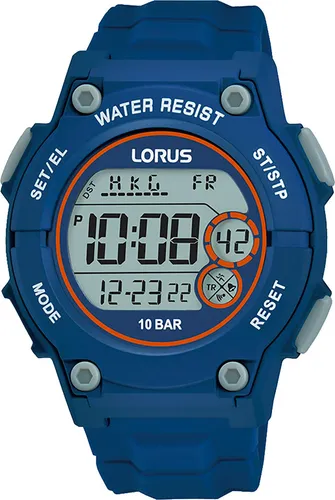 LORUS Herren Digital Quarz Uhr R2331PX9 mit Silikon Armband - Armbanduhren für Herren: Multifunktionale Uhr mit präzisem Chronograph, Alarmfunktion und 10 BAR wasserdicht – ideal für Sport und Alltag.