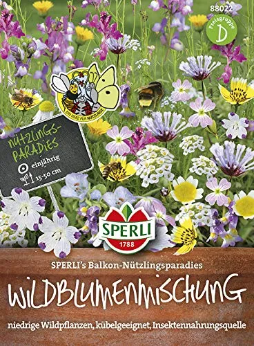 Sperli 88025 Blumenmischung Nützlingswiese für Balkonkästen (Blumenmischung)