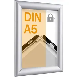 Produktbild Sicherheits-Klapprahmen A5, Aluminium, silber