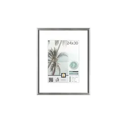 Kunststoffrahmen  Kyoto , silber , Kunststoff , Maße (cm): B: 25 H: 31 T: 1.8