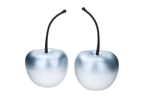 MamboCat Dekofigur Pottery Pots 2er Set Kirsche Silber matt Größe XS Fiberglas