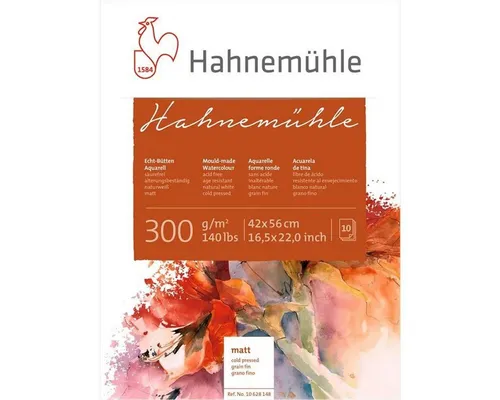 Hahnemühle Aquarellblock matt 300g/m² 42x56cm - Hochwertiger Aquarellblock mit 10 Blatt, ideal für verschiedene Aquarelltechniken. Der naturweiße, säurefreie Karton bietet hervorragende Lichtbeständigkeit und ist vielseitig einsetzbar.