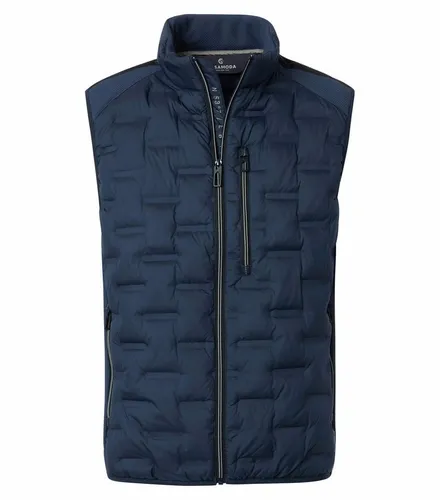 CASAMODA Steppweste Uni Dunkelblau S - Modische Steppweste in Dunkelblau mit Stehkragen. Ideal für vielfältige Outfits. Aus robustem Material mit praktischen Reißverschlusstaschen.