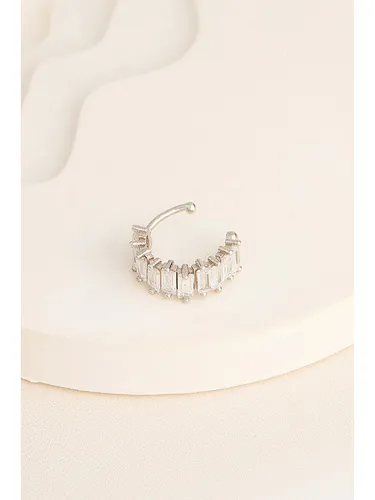 Heliophilia Silber-Earcuff mit Edelsteinen, Silber-, Damen