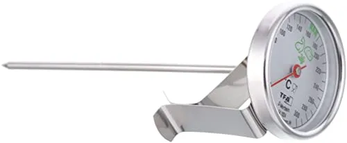 TFA Dostmann Analoge Fett-Thermometer, 14.1024, zum Frittieren, aus Edelstahl, hitzebeständig