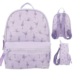 Depesche TOPModel Rucksack BALLET - Lila mit Glitzer - Kindertasche im Ballett-Design, ausgestattet mit Glitzer-Reißverschluss und funkelnden Steinchen. Geräumiges Hauptfach und verstellbare Träger für optimalen Tragekomfort.