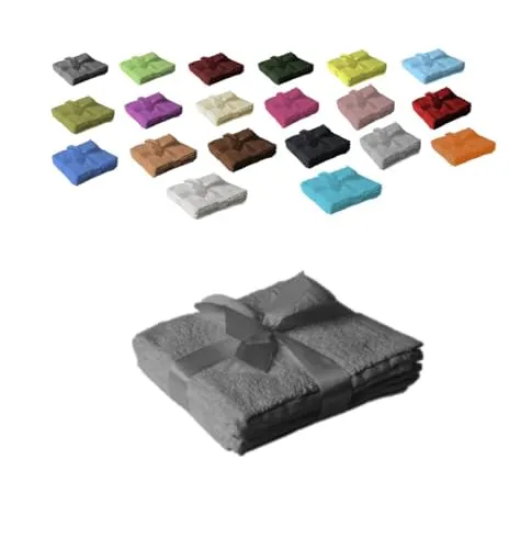 EXKLUSIV HEIMTEXTIL Seiftuch 4er Set 30 x 30 cm Anthrazit