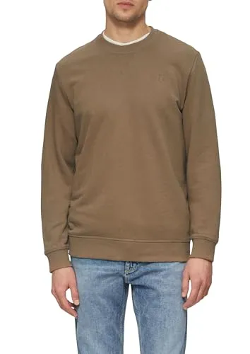 s.Oliver Crew Neck-Sweatshirt aus Baumwollmix mit Logo-Stickerei