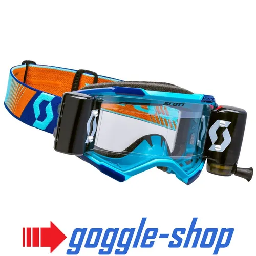 Scott Fury Wfs Roll-Off Goggles Motocross Mx Enduro - Royal Blau / Orange