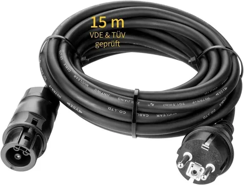 Avoltik 3-15 Meter Betteri BC01 Schuko Adapter Solar Kabel - Hochwertiges Solarkabel für Photovoltaikanlagen, ideal für den Anschluss von Mikro-Wechselrichtern an Schuko-Steckdosen, wetterfest und für hohe Beanspruchung geeignet.